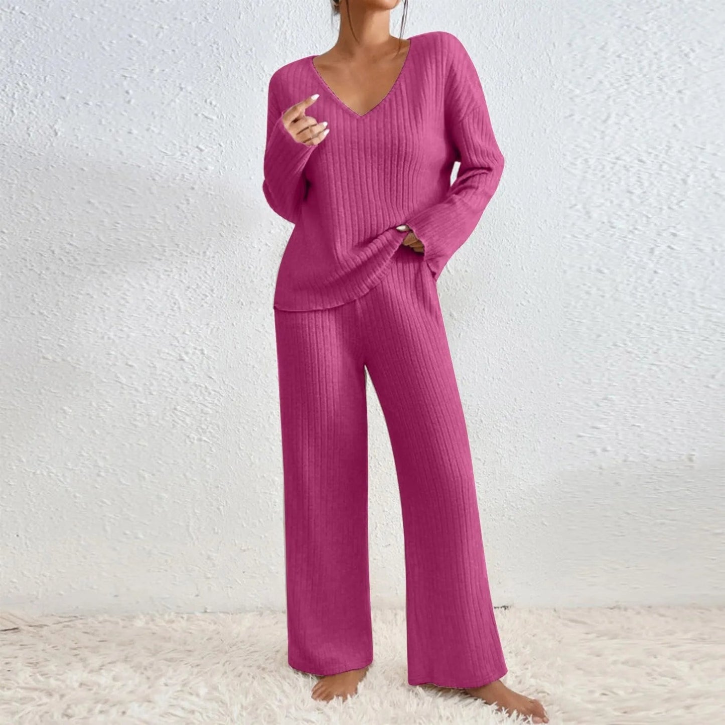 Lena – Stylish Knitted Set with V-neck | Comfort & Elegance 12
