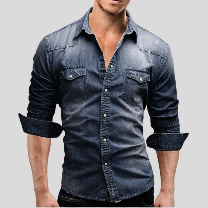 Lex Women's Shirt | Eco-Friendly Denim, Versatile Long Sleeve 1