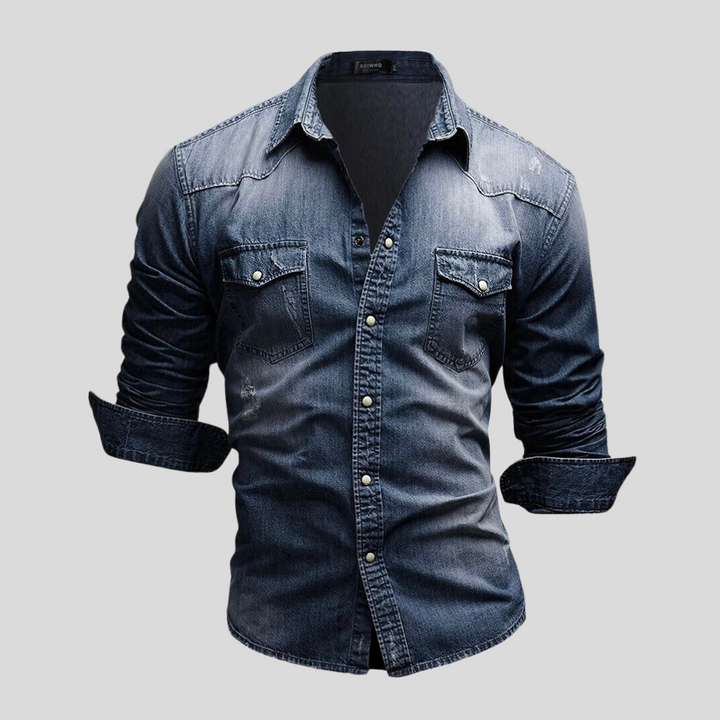 Lex Women's Shirt | Eco-Friendly Denim, Versatile Long Sleeve 3