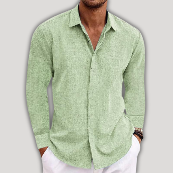 Lino Men's Long Sleeved Shirt | Breathable Linen, Elegant 3