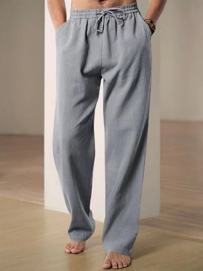 Lino Men's Trousers | Lightweight Linen, Adjustable Waistband, Casual Fit 7