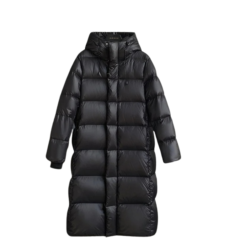 Lira Women's Down Jacket | Long Thick Winter Coat with Luxurious Gold Details 0