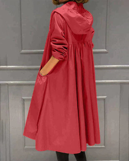 Long Rain Jacket for Women | With Hood 5
