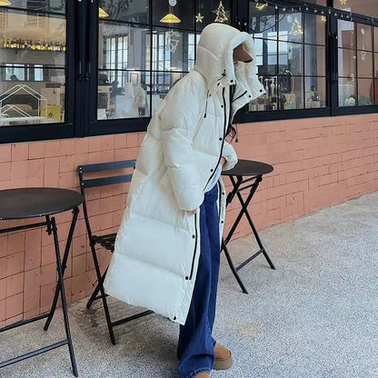 Long Women's Winter Coat Padded with Hood - Windproof and Comfortable for Cold Days 5