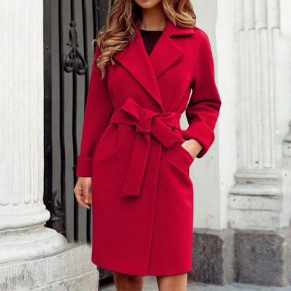 Long women's trench coat winter coat | Warm and stylish coat in striking colors 5