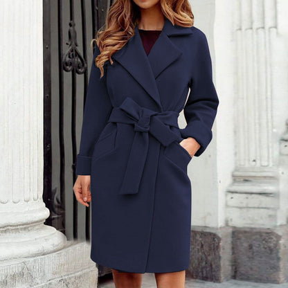 Long women's trench coat winter coat | Warm and stylish coat in striking colors 7