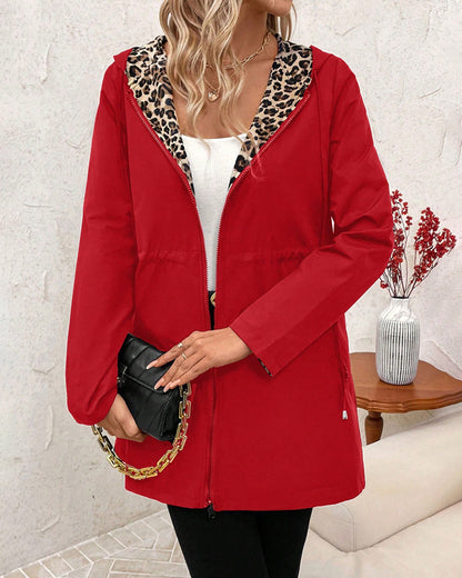 Luna Women's Reversible Coat | Leopard Print, Comfortable 6
