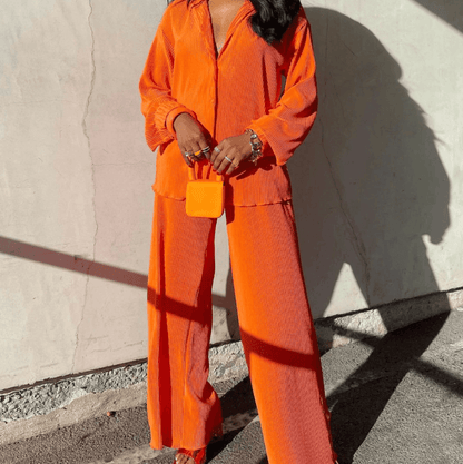 Lunéra | Two-Piece Women's Suit with Loose Draped Trousers 5