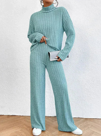 Lunette | Striped Knitted Sweater and Trousers Set 4