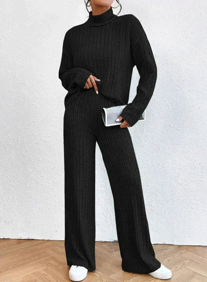 Lunette | Striped Knitted Sweater and Trousers Set 6