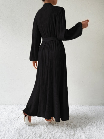 MAUREEN | Dress with Long Sleeves and Waist Accent 5