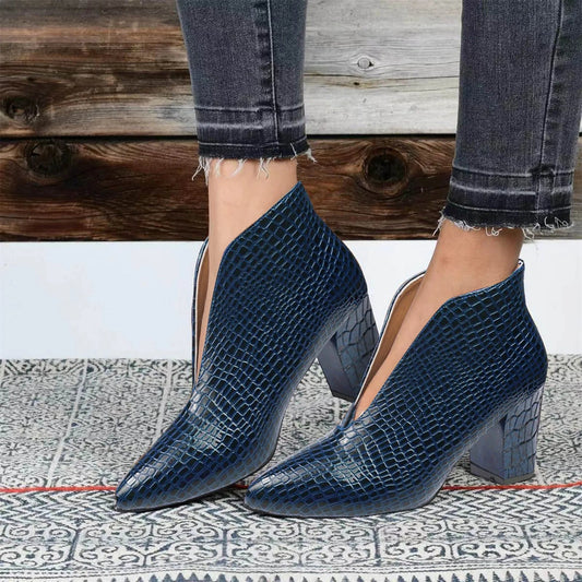MAUREEN | Elegant ankle boots with high block heel 0