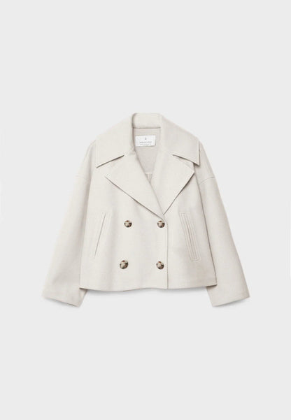 MILENA | Cropped Blazer Jacket with Double Button Fastening 0