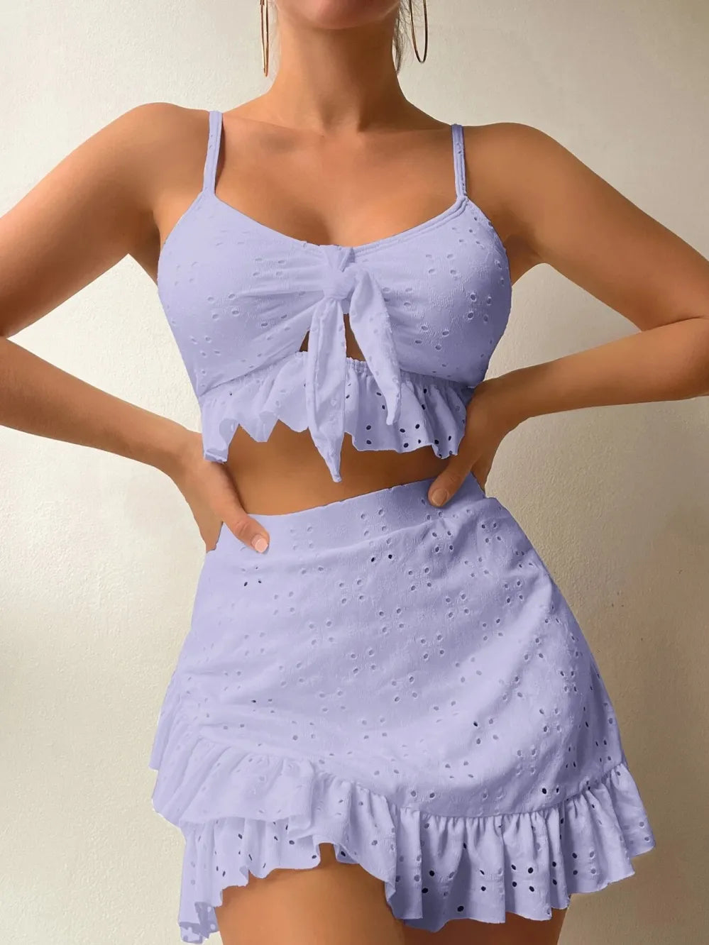 MIRELLA | 2-Piece Ruffle Set from Eyelet Lace 2