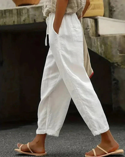 MIRENA | Lightweight Fabric Trousers for Everyday Comfort 0