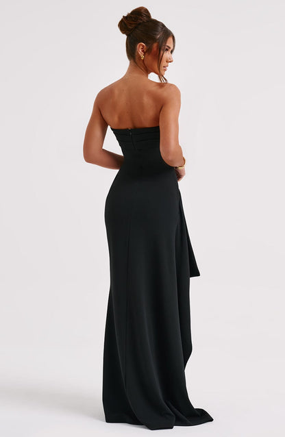 MIREYA | Off-Shoulder Maxi Dress with High Split 2