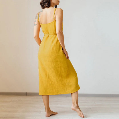 MOLLY | Sleeveless Crepe Summer Dress with V-neck 8