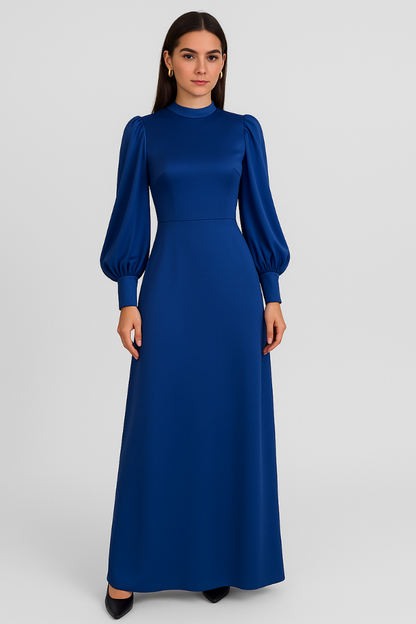 Maëlle | Pleated Maxi Dress with Elegant Flair 0