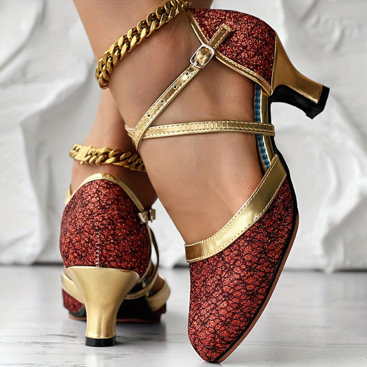 Maevie | Elegant Heels with Double Buckle Strap 0
