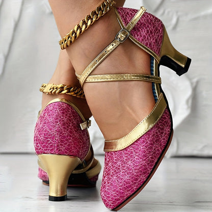 Maevie | Elegant Heels with Double Buckle Strap 4