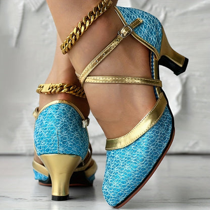 Maevie | Elegant Heels with Double Buckle Strap 6