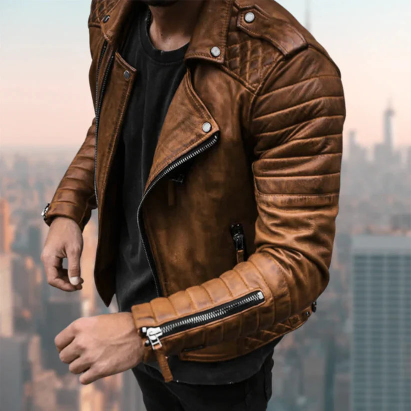 Martin Men's Biker Jacket | High-Quality PU Leather 2