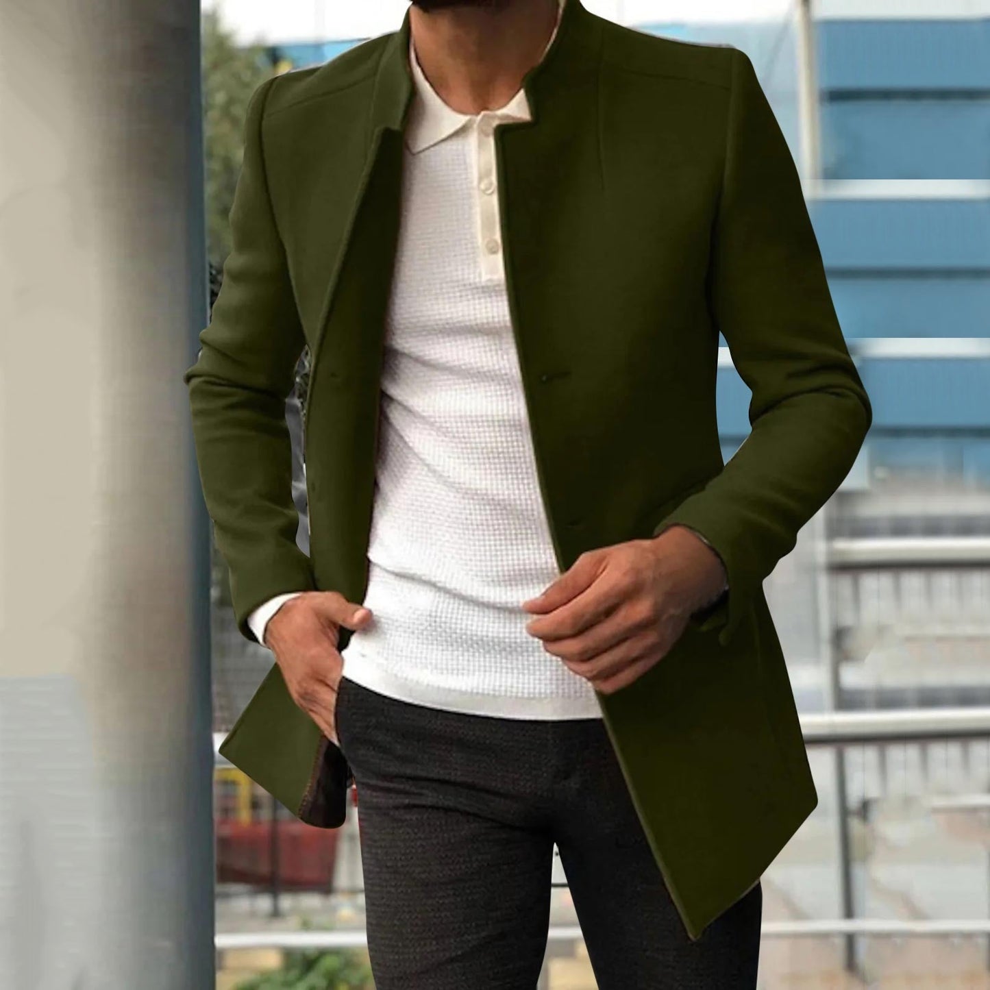 Maverick Men's Jacket | Textured Tweed, Elegant Design 2