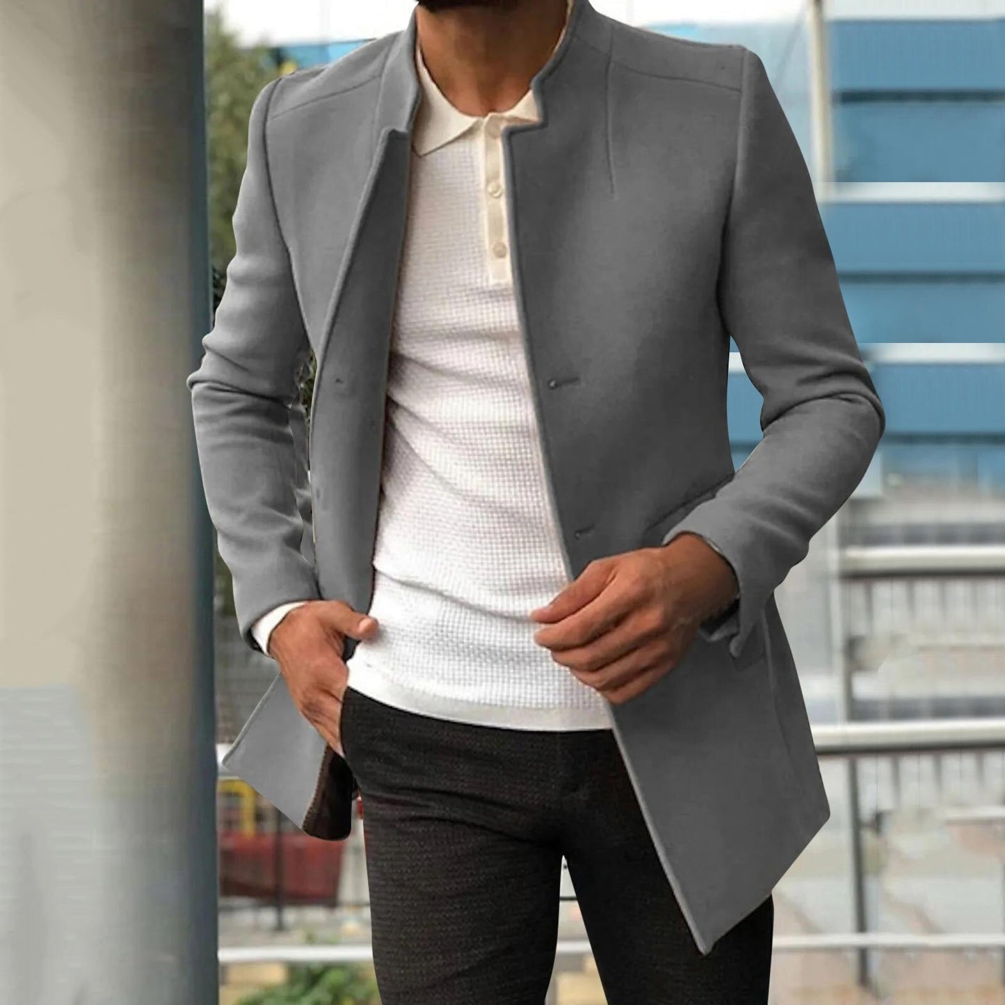 Maverick Men's Jacket | Textured Tweed, Elegant Design 3