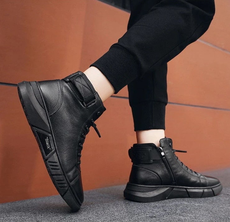 Maverick Men's Leather Boots | Durable Black Design 0