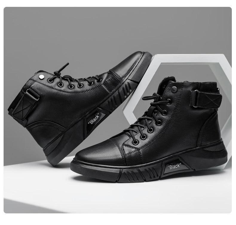 Maverick Men's Leather Boots | Durable Black Design 2
