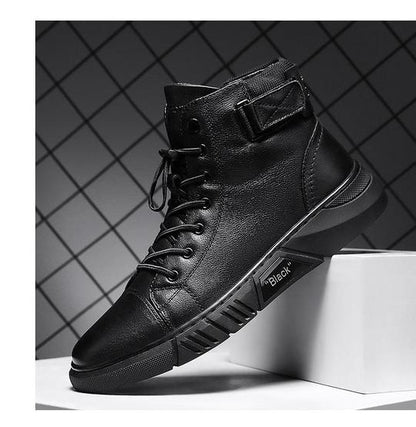 Maverick Men's Leather Boots | Durable Black Design 3