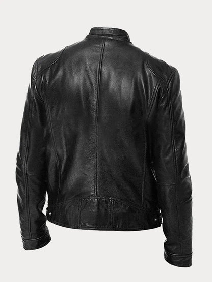 Max Men's Casual Jacket | PU Leather, Adjustable Cuffs 3