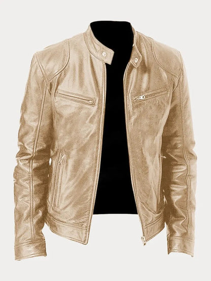 Max Men's Casual Jacket | PU Leather, Adjustable Cuffs 7