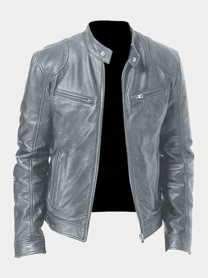 Max Men's Casual Jacket | PU Leather, Adjustable Cuffs 8