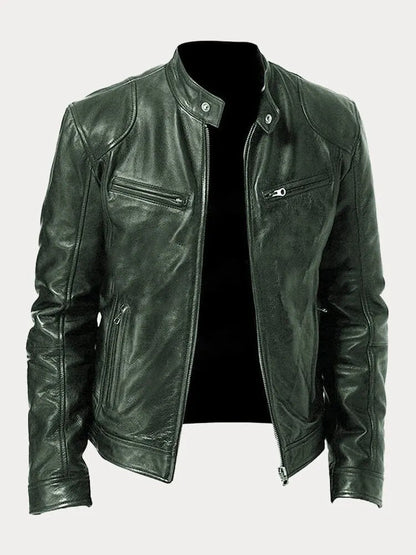 Max Men's Casual Jacket | PU Leather, Adjustable Cuffs 9
