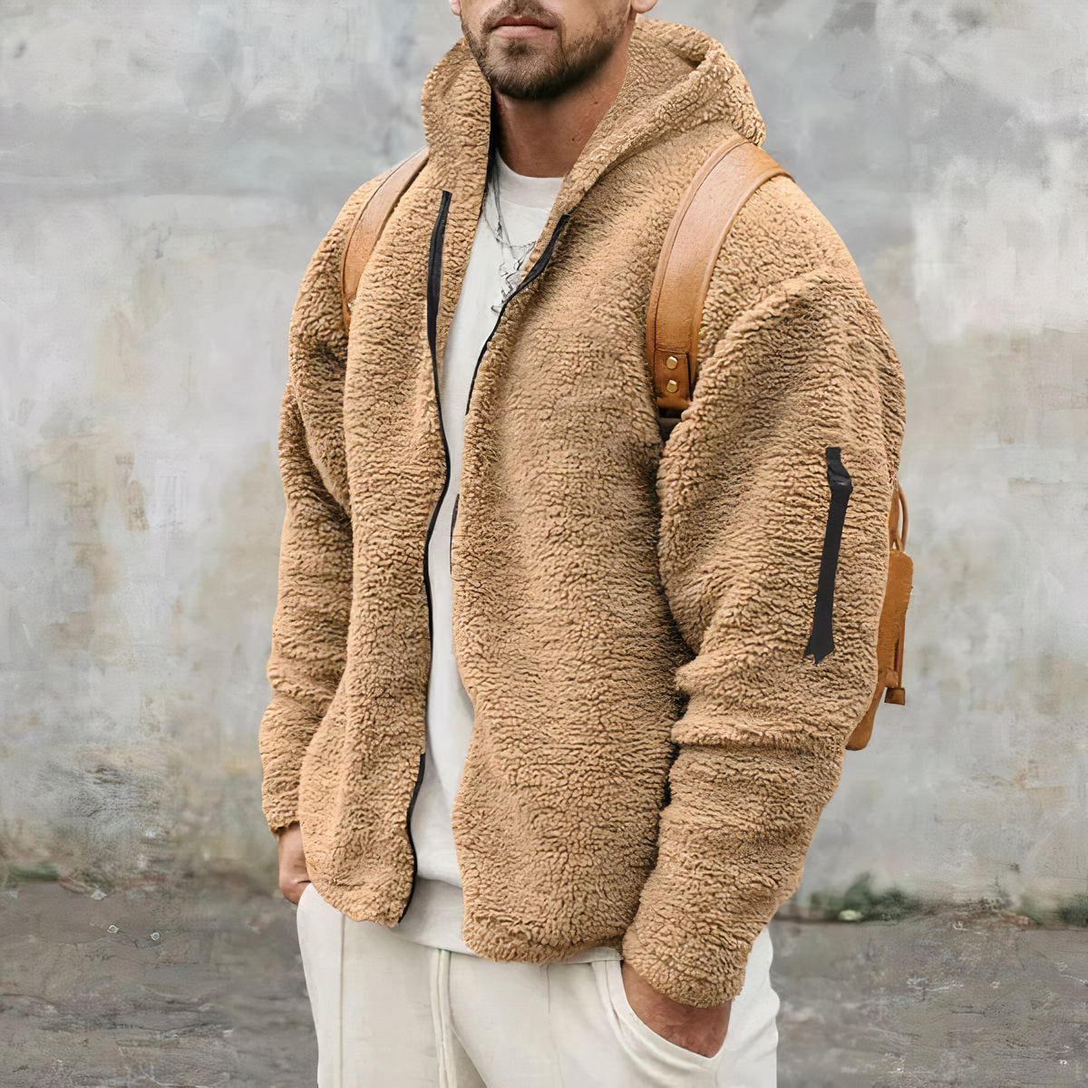 Men's Jacket | Double-Sided Fleece, Stylish Winter Coat 0