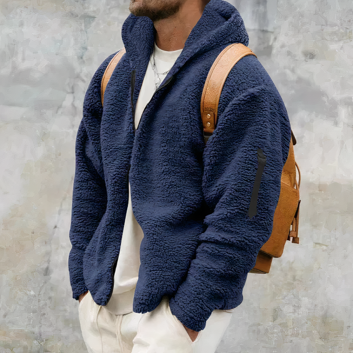 Men's Jacket | Double-Sided Fleece, Stylish Winter Coat 3