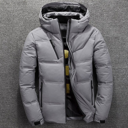 Men's Winter Jacket | High-Quality Polyester, Removable Hood 0
