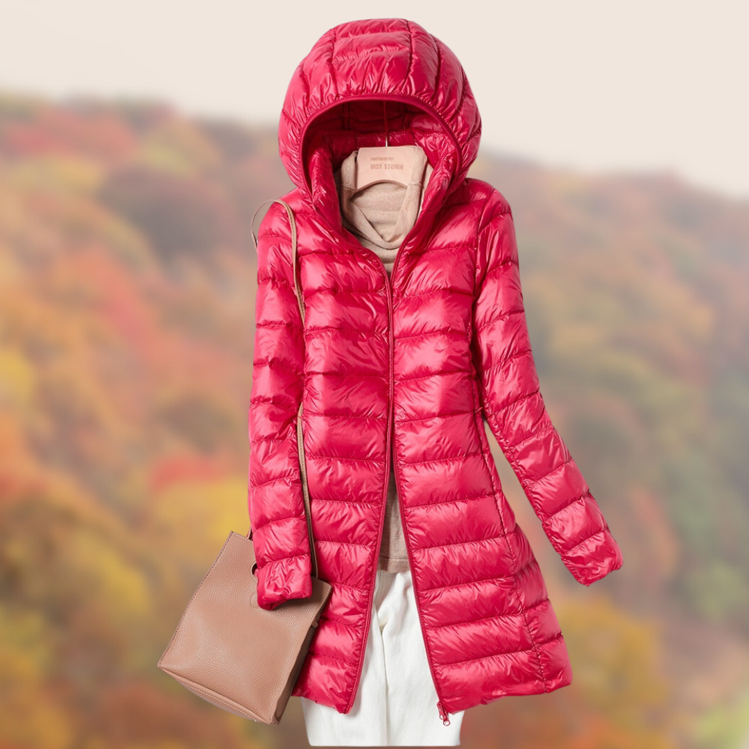 Mila Women's Down Jacket | Ultralight Nylon with Hood 4