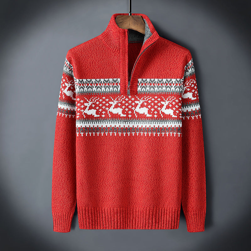 Milo Men's Half Zip Sweater | Premium Jacquard Fabric 4