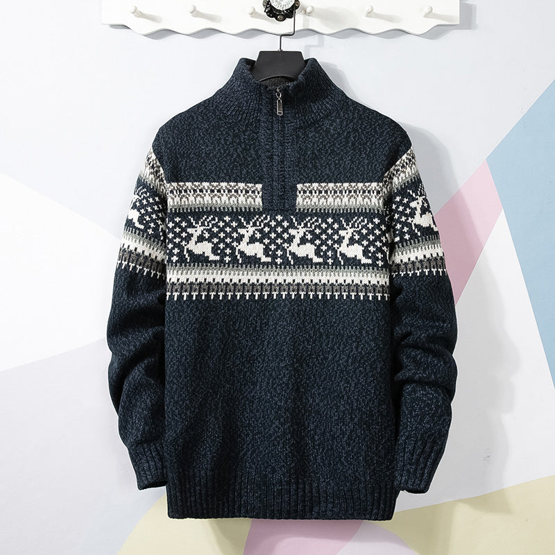 Milo Men's Half Zip Sweater | Premium Jacquard Fabric 5