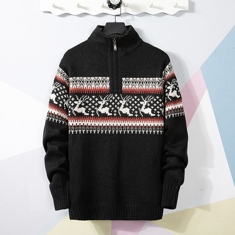 Milo Men's Half Zip Sweater | Premium Jacquard Fabric 7