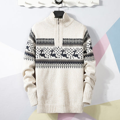 Milo Men's Half Zip Sweater | Premium Jacquard Fabric 8