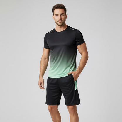 Milo Men's Sports Set | Breathable Polyester, Slim Fit with Gradient Color 5