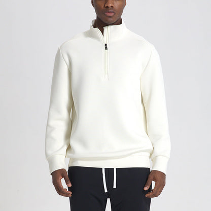 Milo Men's Sweater | Cotton Blend, Casual with Half-Length Zipper 3