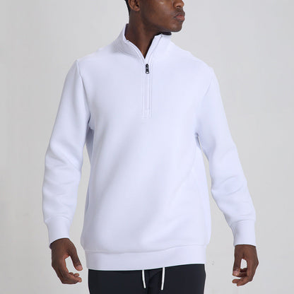 Milo Men's Sweater | Cotton Blend, Casual with Half-Length Zipper 5
