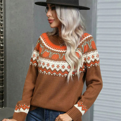 Mira Women's Ugly Christmas Sweater | Modern Norwegian Pattern, Comfortable Fit 2