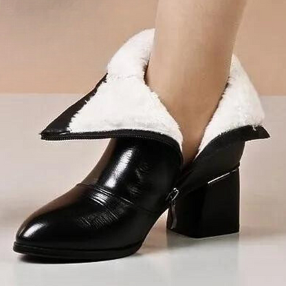 NAÏA | Elegant black ankle boots with button detail 2