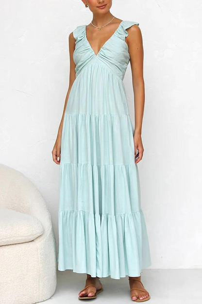 NAOMI | Airy maxi dress with elegant layers and flair 4