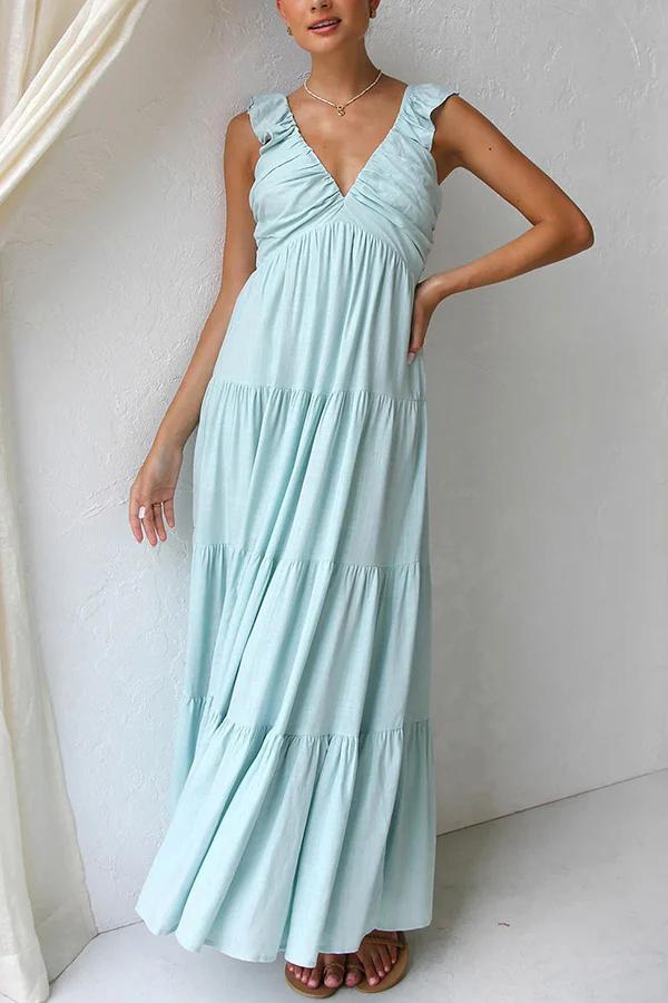 NAOMI | Airy maxi dress with elegant layers and flair 8
